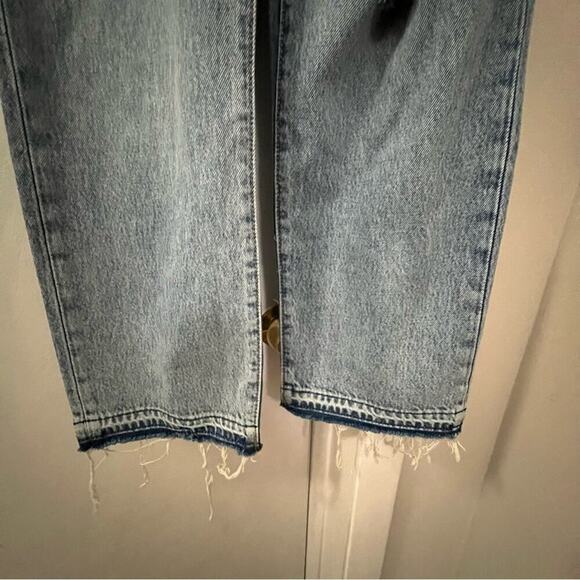 Levi's Ribcage Ripped High Waist Ankle Straight Leg Jeans - Picture 7 of 14